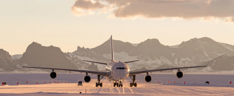 Mit dem Airbus A340 in die Antarktis