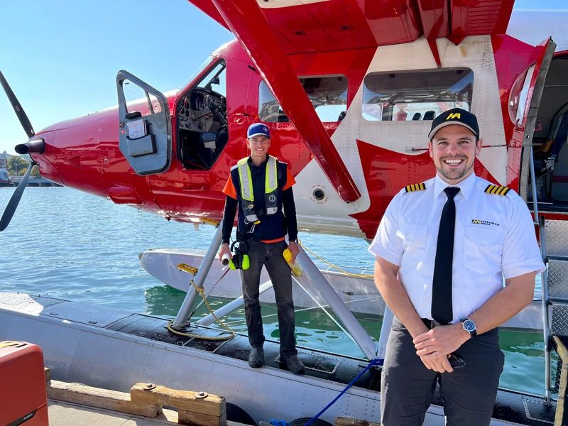 Aufstieg bei Harbour Air: