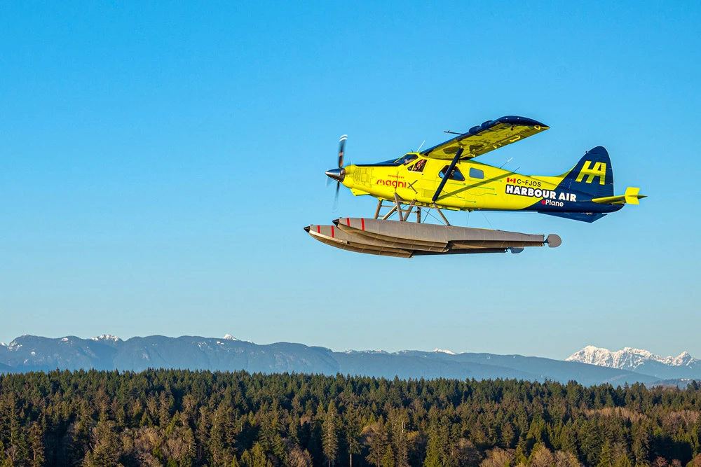 Elektroflugzeug in Betrieb: