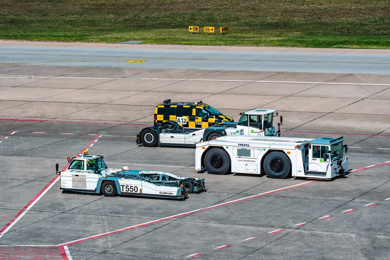 Verkehrspolizei am Flughafen: